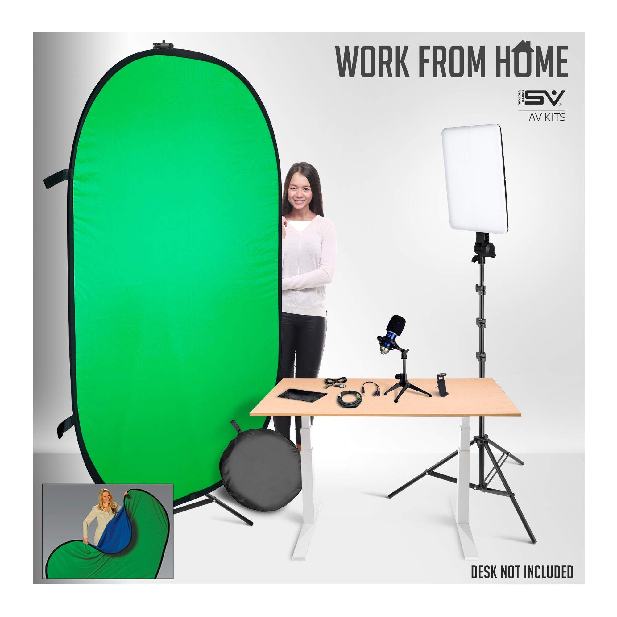 Smith-Victor ProMARK 400W Professional Lighting Kit for Home Studio, YouTube Videos & Photography - Perfect for Content Creators, Vloggers & Remote Work Setup