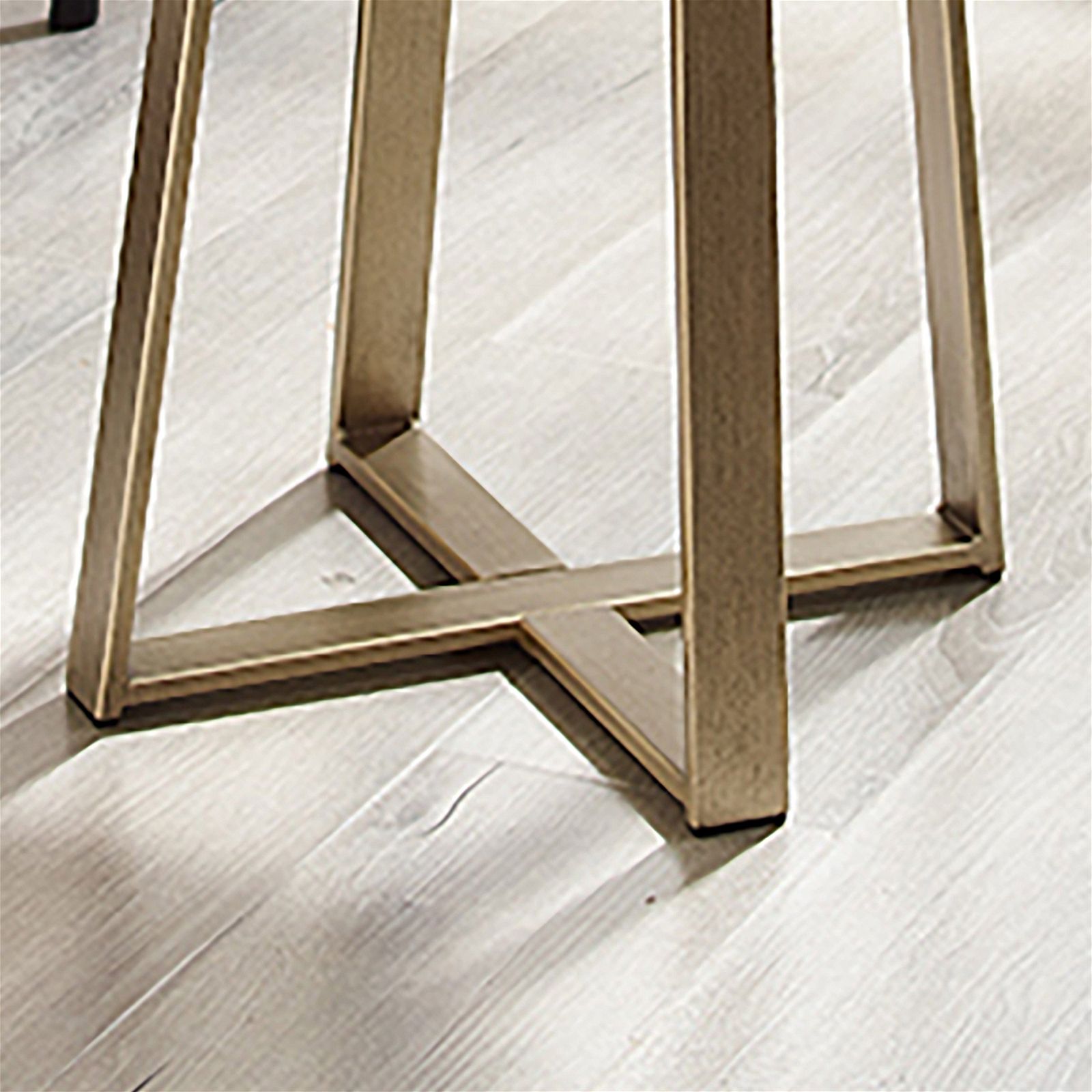Round End Table with Black Oak Finish and Gold Accents - Perfect for Living Room, Bedroom, or Office Decor