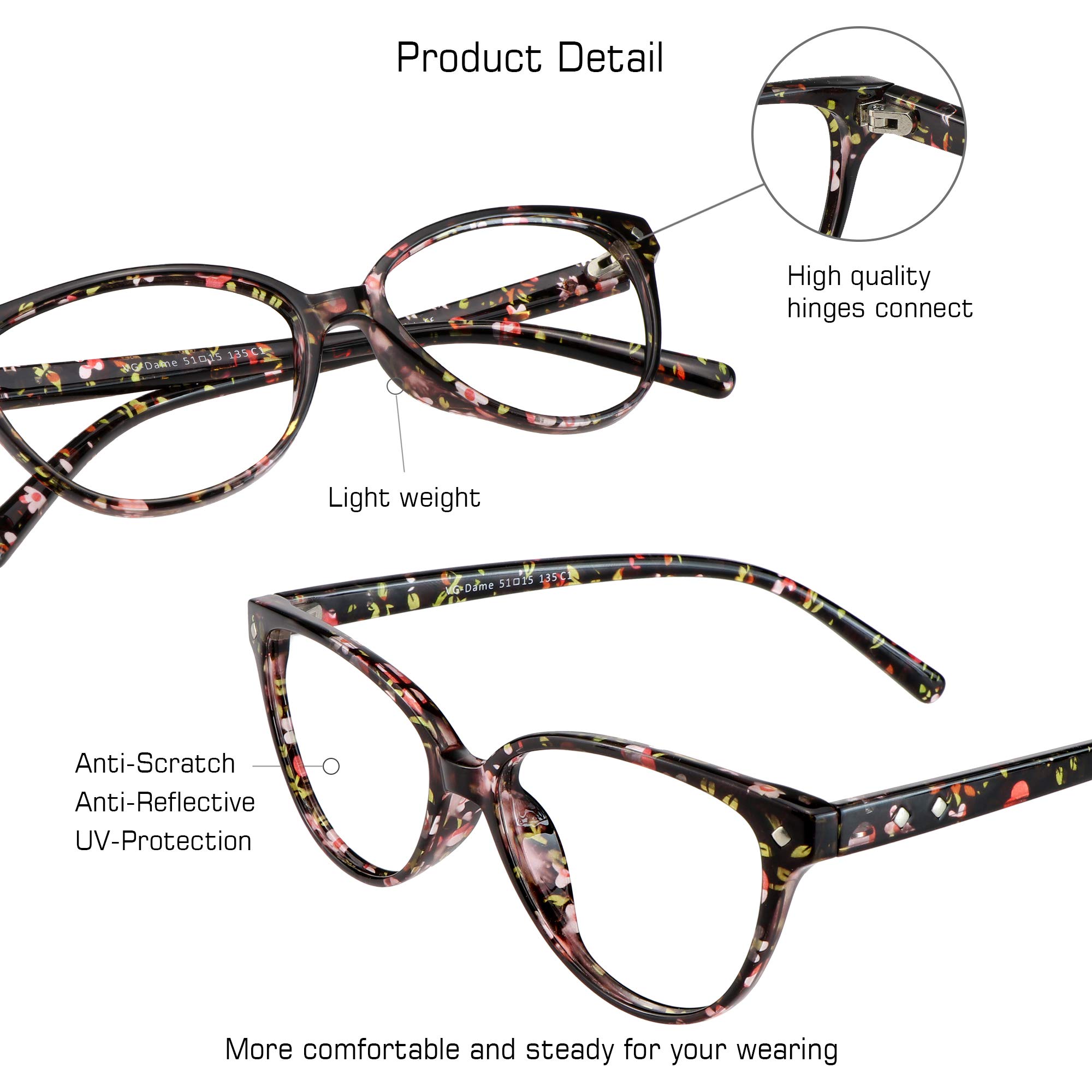 Blue Light Blocking Glasses for Women & Men - Anti Glare for Computer & TV Use