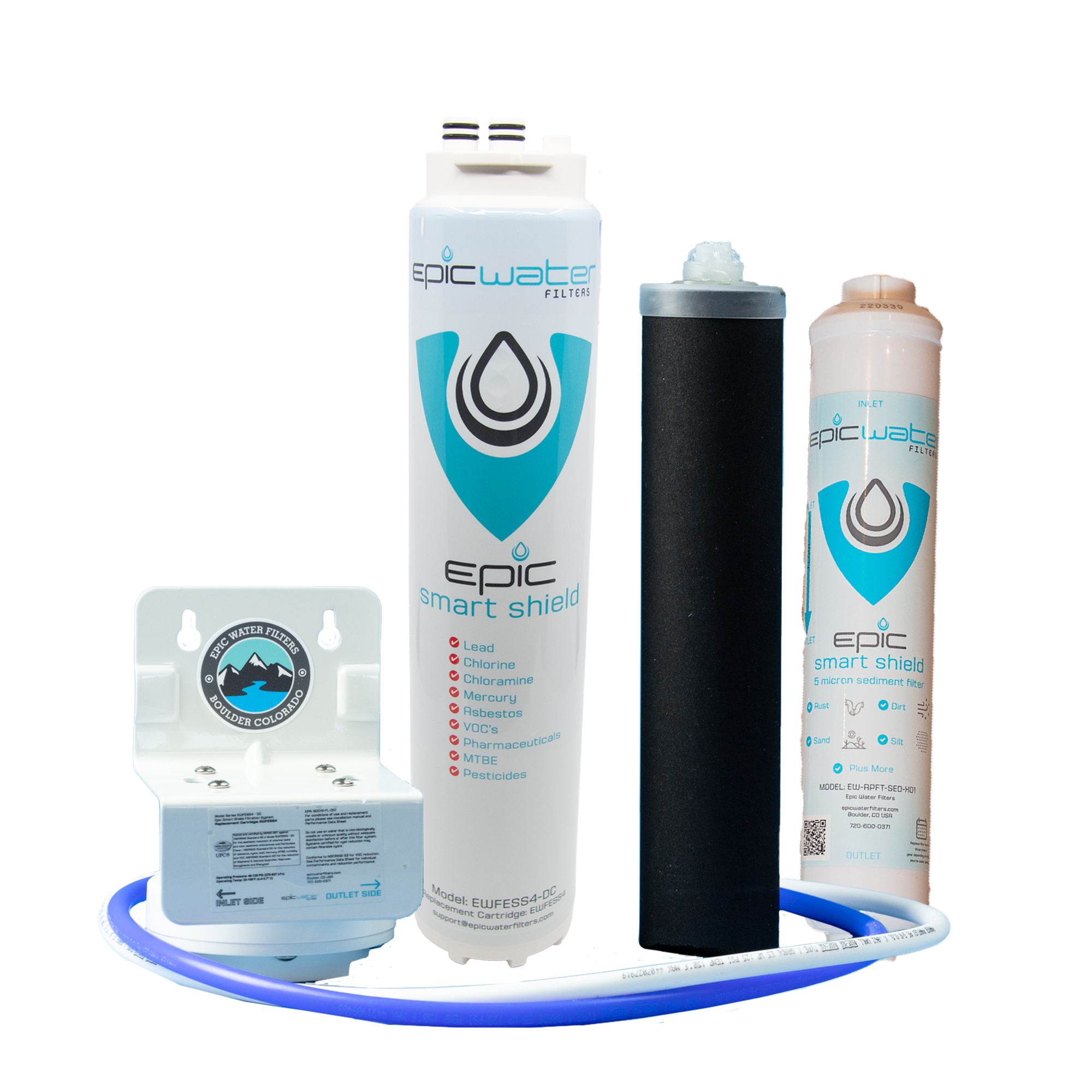 Epic Smart Shield + Sediment Filter Bundle for Clean Drinking Water | Whole House Water Filtration System | Kitchen, RV & Camping Use