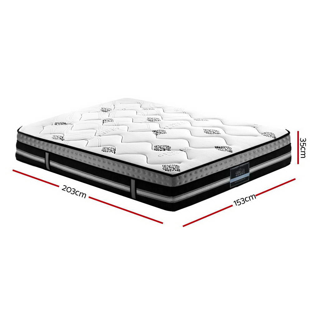 Galaxy Euro Top Cool Gel Pocket Spring Mattress - 14 Inch Queen Size for Superior Comfort & Support | Perfect for Hot Sleepers & Back Pain Relief