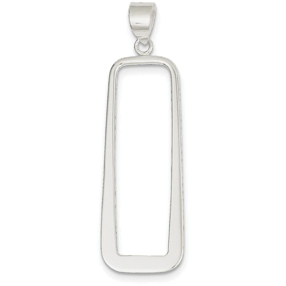 Sterling Silver Rectangle Pendant Necklace with Chain - Elegant Minimalist Jewelry for Women | Perfect for Everyday Wear, Gift Giving & Special Occasions