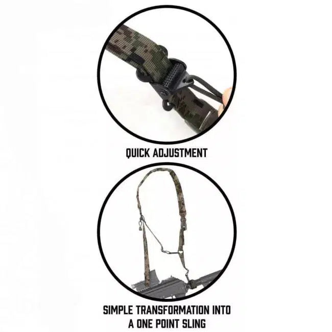 SRVV Two Point Sling Pilum - Adjustable Tactical Rifle Sling for Hunting, Shooting & Outdoor Activities | Durable & Comfortable Gun Sling for AR15, Shotguns & Firearms