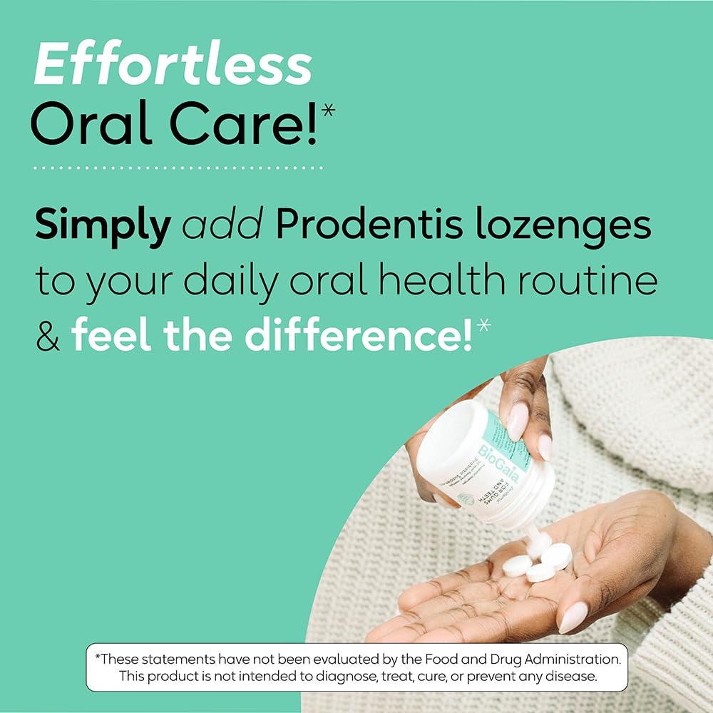 BioGaia Prodentis 3-Pack Dental Probiotic Lozenges - Apple Flavor | Supports Healthy Gums & Teeth | Oral Microbiome Balance | 90-Day Supply | Ideal for Daily Oral Care & Travel Use