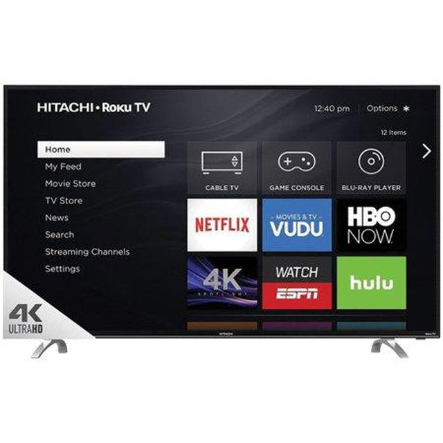 Hitachi 43-Inch 4K Ultra HD Smart LED TV with Roku Built-in (43R80) - Perfect for Home Entertainment, Streaming Movies & Gaming