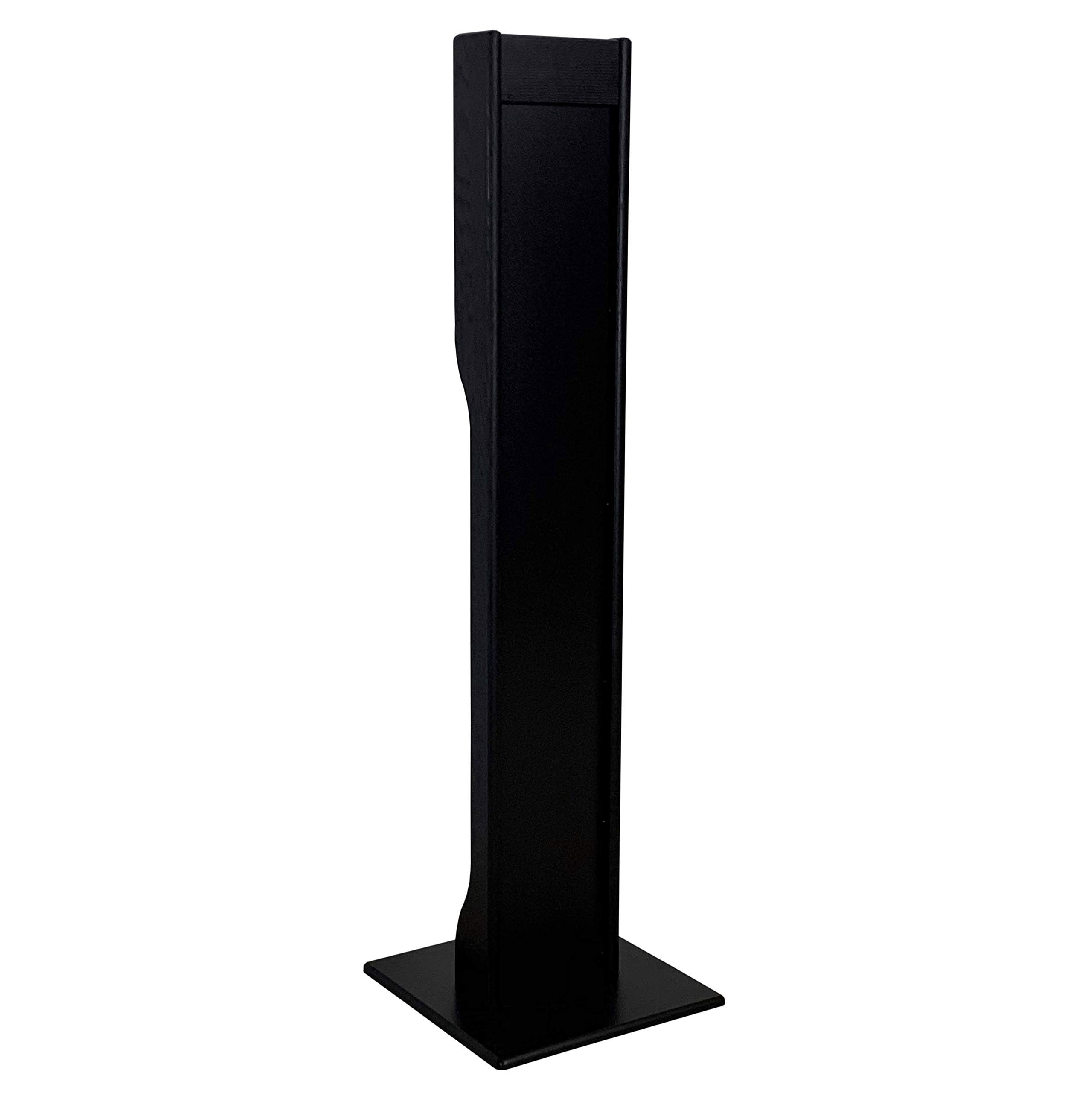 Premium Black Wooden Mallet Hand Sanitizer Dispenser Floor Stand - Model HSS2BK | Touchless Sanitizing Solution for Homes, Offices & Public Spaces