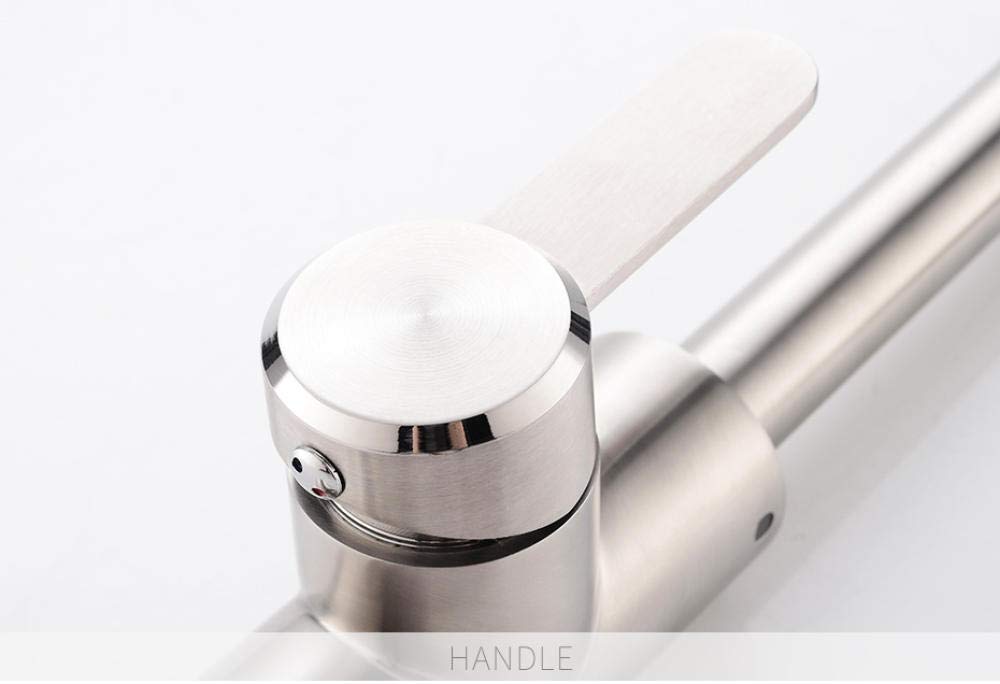 304 Stainless Steel Kitchen Faucet with Hot & Cold Water Mixer - 360° Swivel Pure Water Tap for Modern Sinks | Perfect for Cooking, Dishwashing & Food Prep