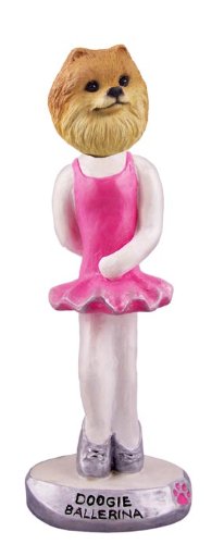 Pomeranian Red Ballerina Dog Collectible Figurine - Perfect for Home Decor, Gift Giving, and Pomeranian Lovers