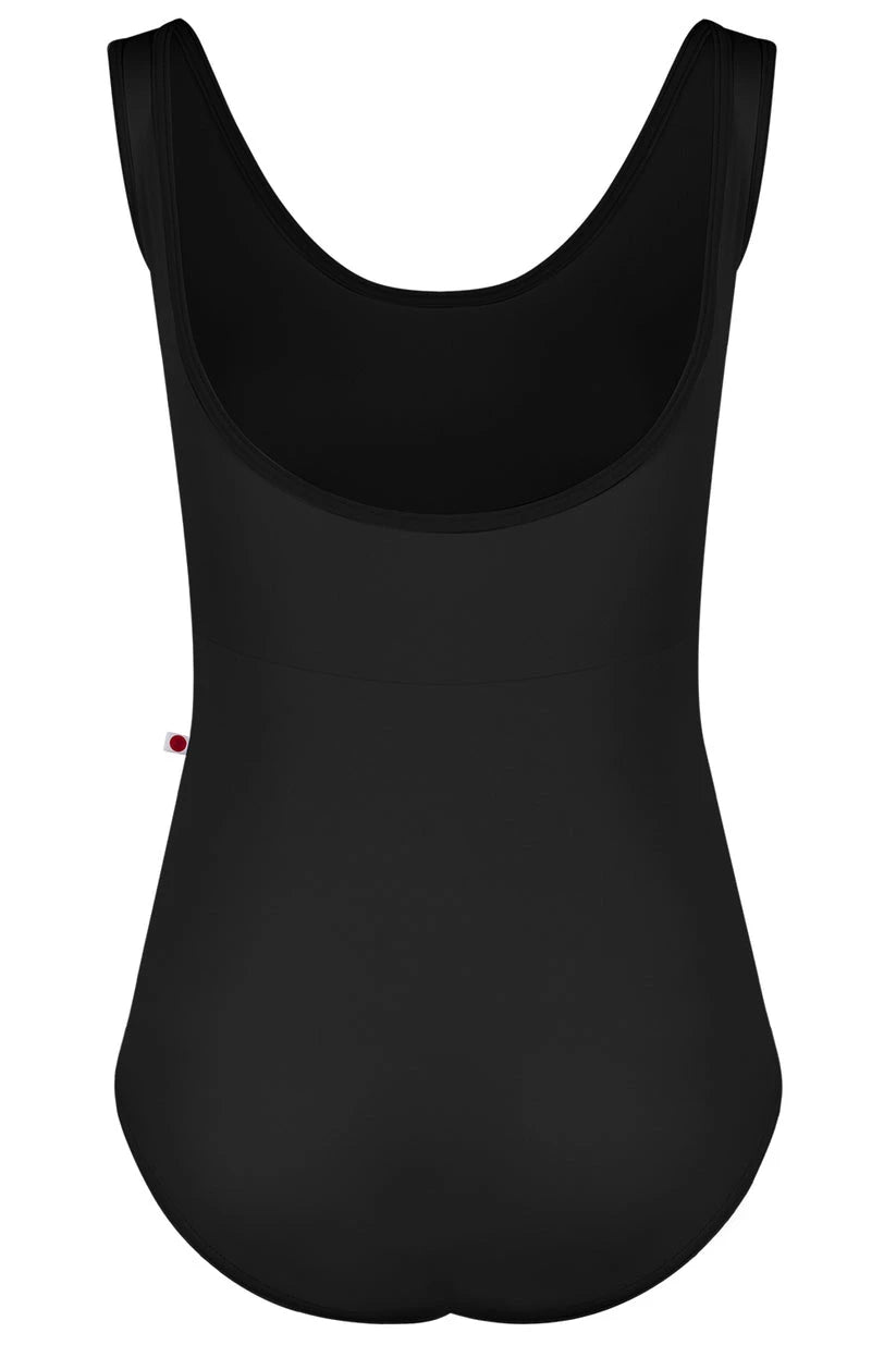 Yumiko Child ANNA Black Leotard - Ballet Dance Leotard for Girls, Stretchy Comfort Fit, Performance Wear for Dance Class & Recitals