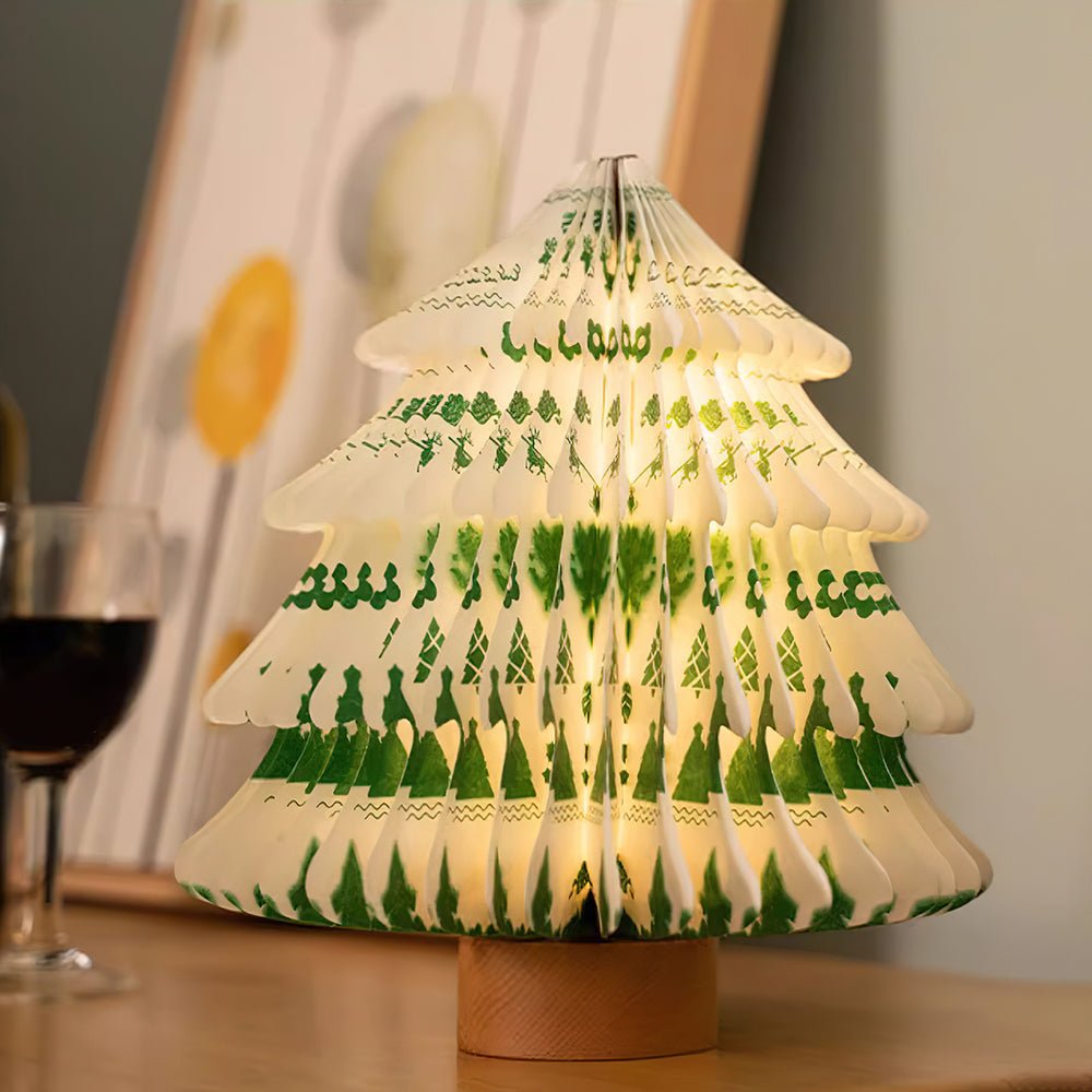 Foldable Christmas Tree Table Lamp - Portable Holiday Decor for Home, Office & Party | Perfect for Festive Lighting & Seasonal Ambiance