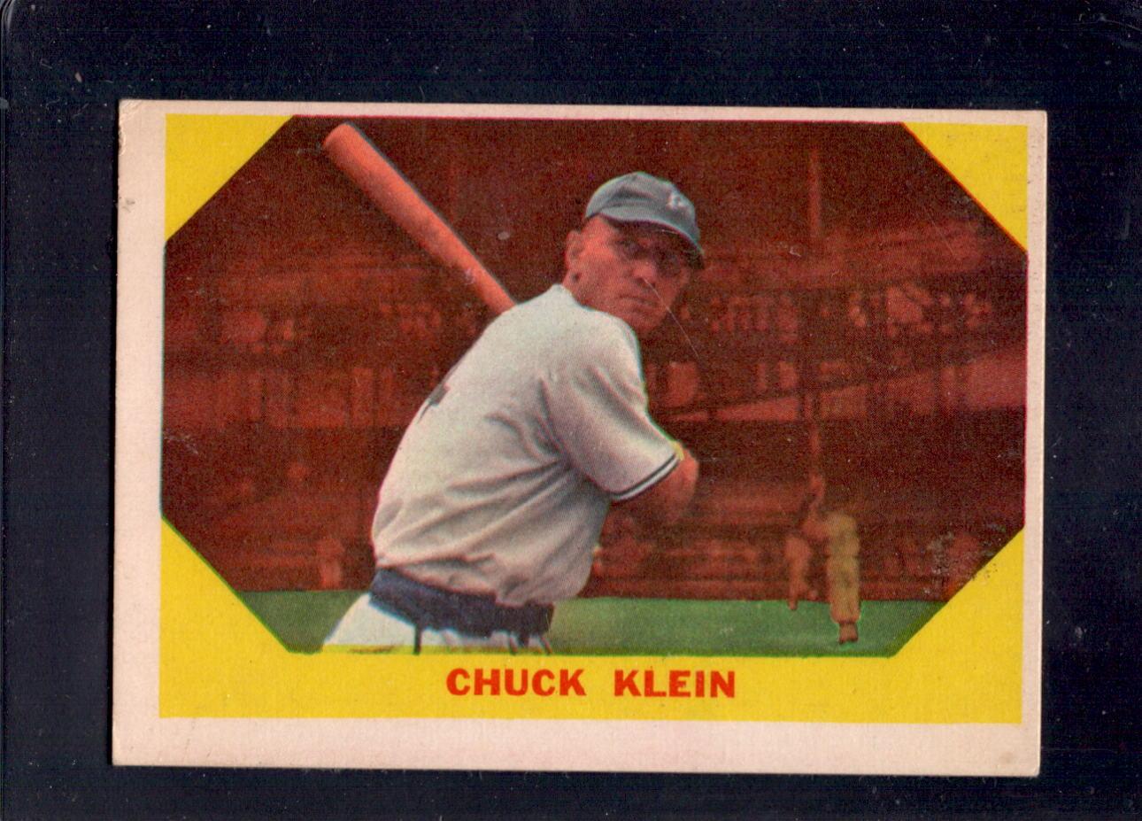 1960 Chuck Klein Fleer Baseball Greats #30 Vintage Baseball Card - Collectible Sports Memorabilia for Fans & Investors