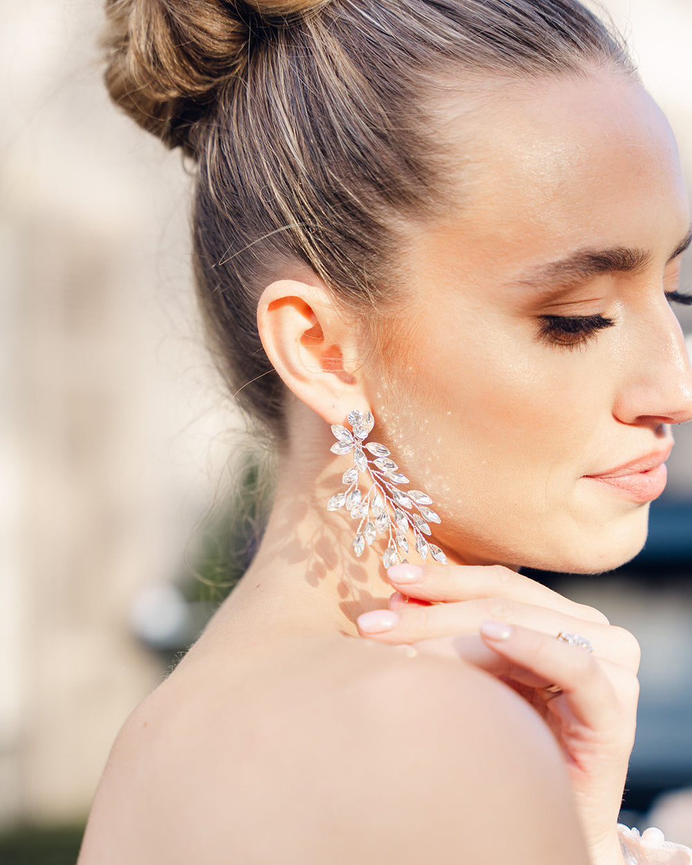 Lola Crystal Earrings for Women - Elegant Dangle Drop Earrings with Sparkling Stones - Perfect for Weddings, Parties & Evening Events