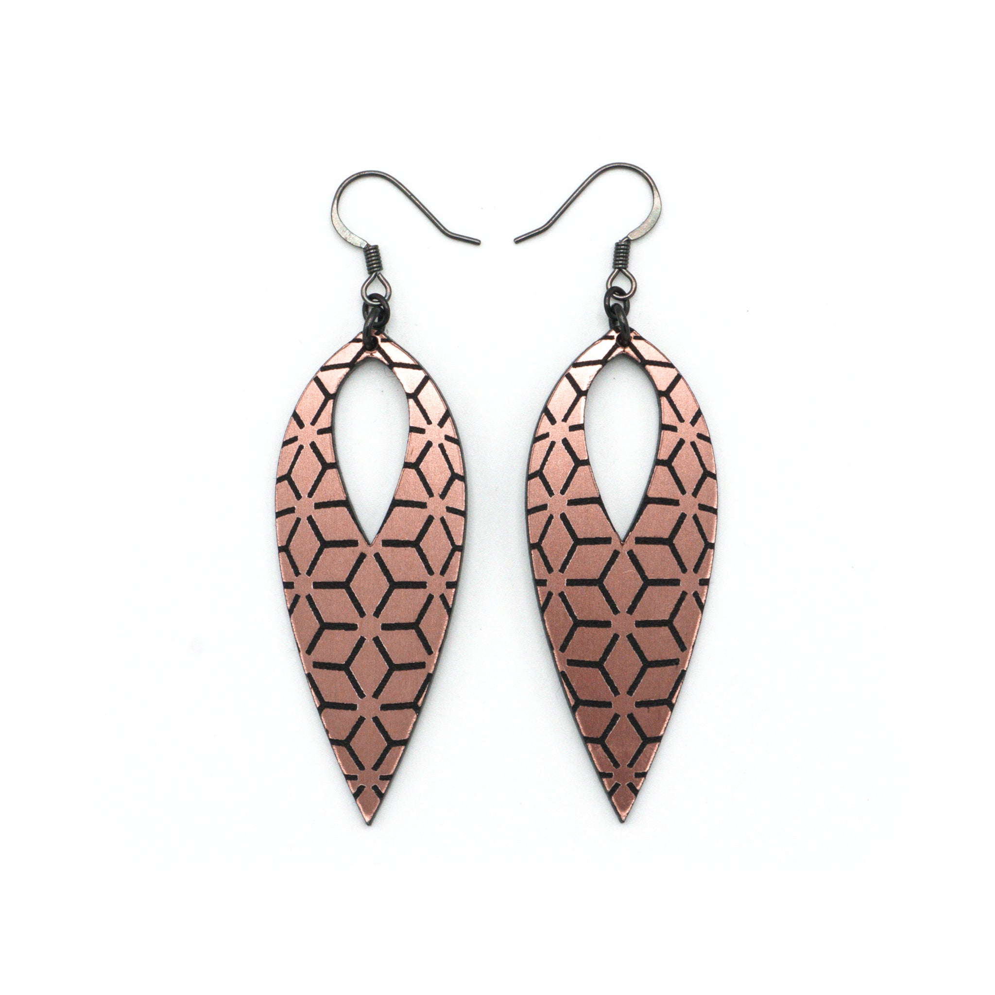 Nativas 25-Pack Acrylic Earrings - Rose Gold & Black Hoop Earrings for Women | Trendy Fashion Jewelry for Parties, Weddings & Everyday Wear