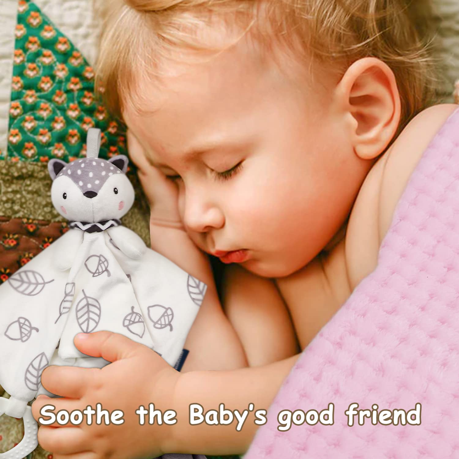 Adorable Baby Gift Set for Girls - Soft Baby Blanket, Cute Lovey, Funny Bibs & Socks with Greeting Card | Perfect Newborn Baby Shower Present & Welcome Gift | Ideal for Birthdays, Christenings and First Photo Shoots (Fox Theme)