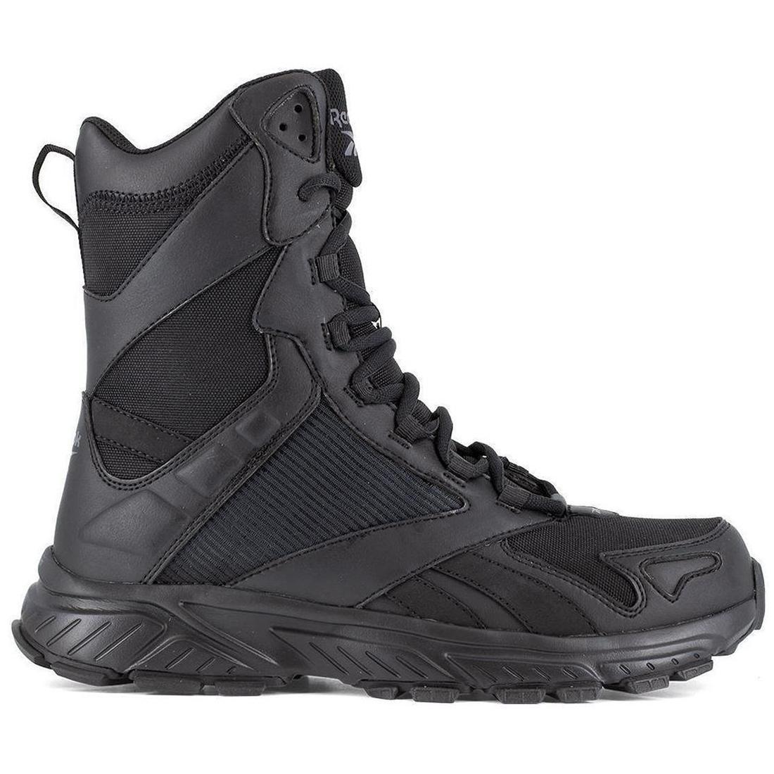 Hyperium 8 Inch Soft Toe Tactical Boots for Men - Lightweight Trail Running Shoes, Hiking & Outdoor Work Boots - Black (Perfect for Military, Police, and Outdoor Adventures)