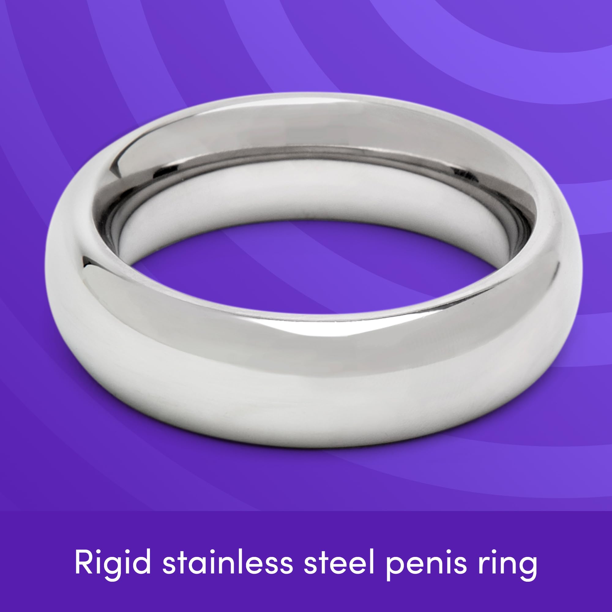 Lovehoney Dominix Stainless Steel Cock Ring - 1.9 Inch Durable Penis Ring for Men - Waterproof Silver Sex Toy for Enhanced Pleasure & Longer Erections - Perfect for Couples Play & Solo Use