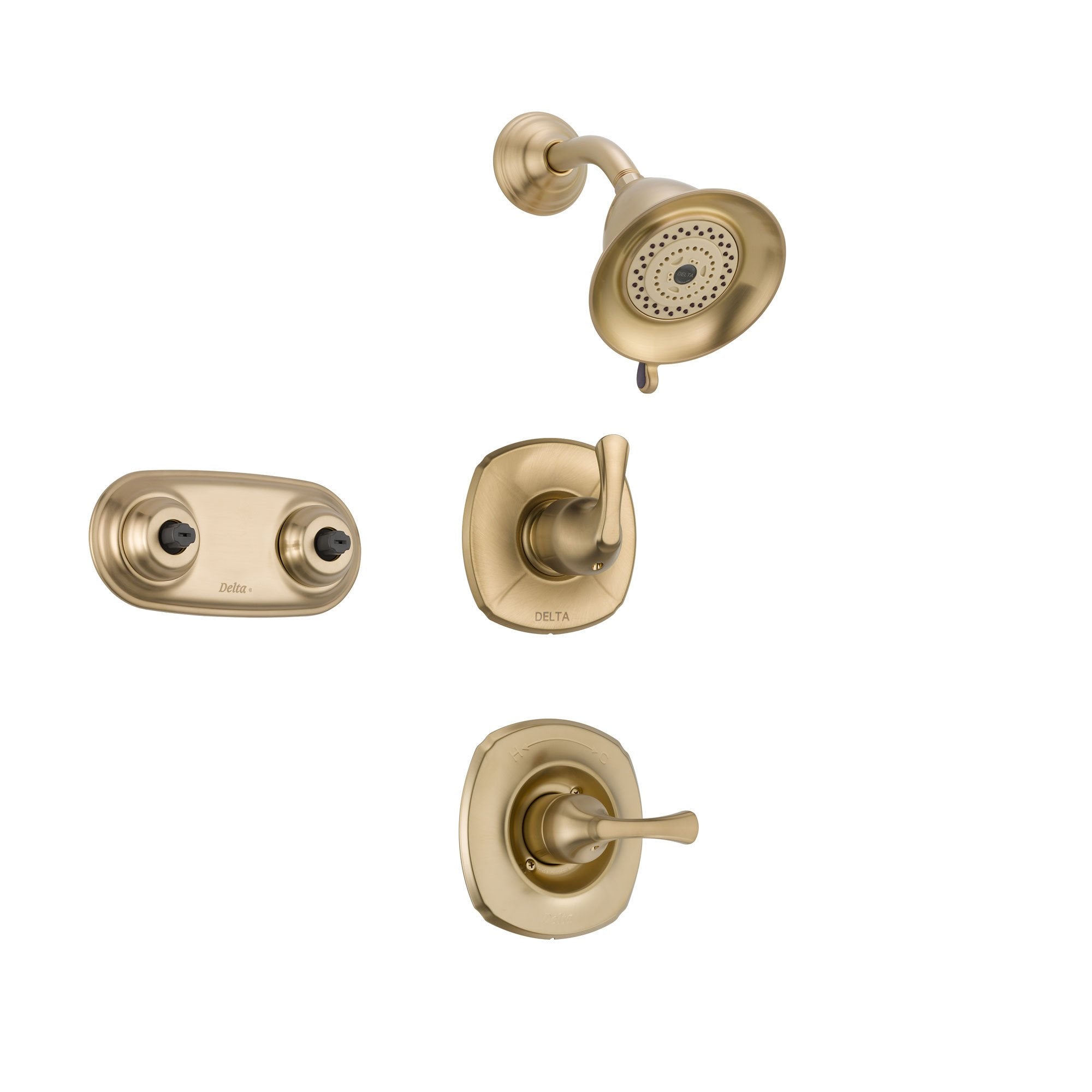Delta Addison Champagne Bronze Shower System - 3-Setting Diverter, Shower Head & Dual Body Spray (Model SS149283CZ) | Luxury Bathroom Upgrade for Spa-Like Experience