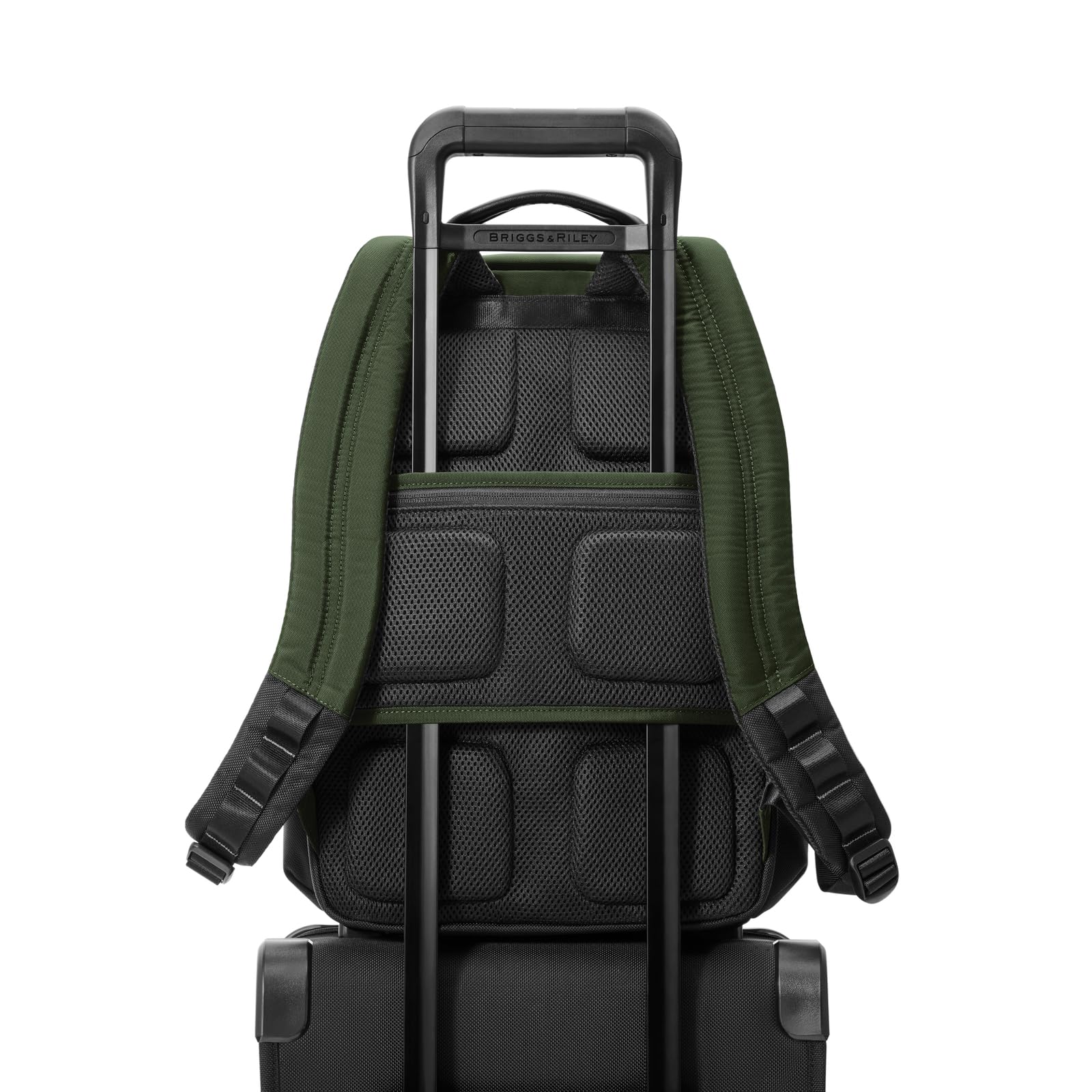 Briggs & Riley HTA Medium Widemouth Backpack - Durable Travel Backpack for Business & Commuting, Water-Resistant Laptop Backpack with Spacious Compartments, Perfect for Work, School & Outdoor Adventures (Forest Green)