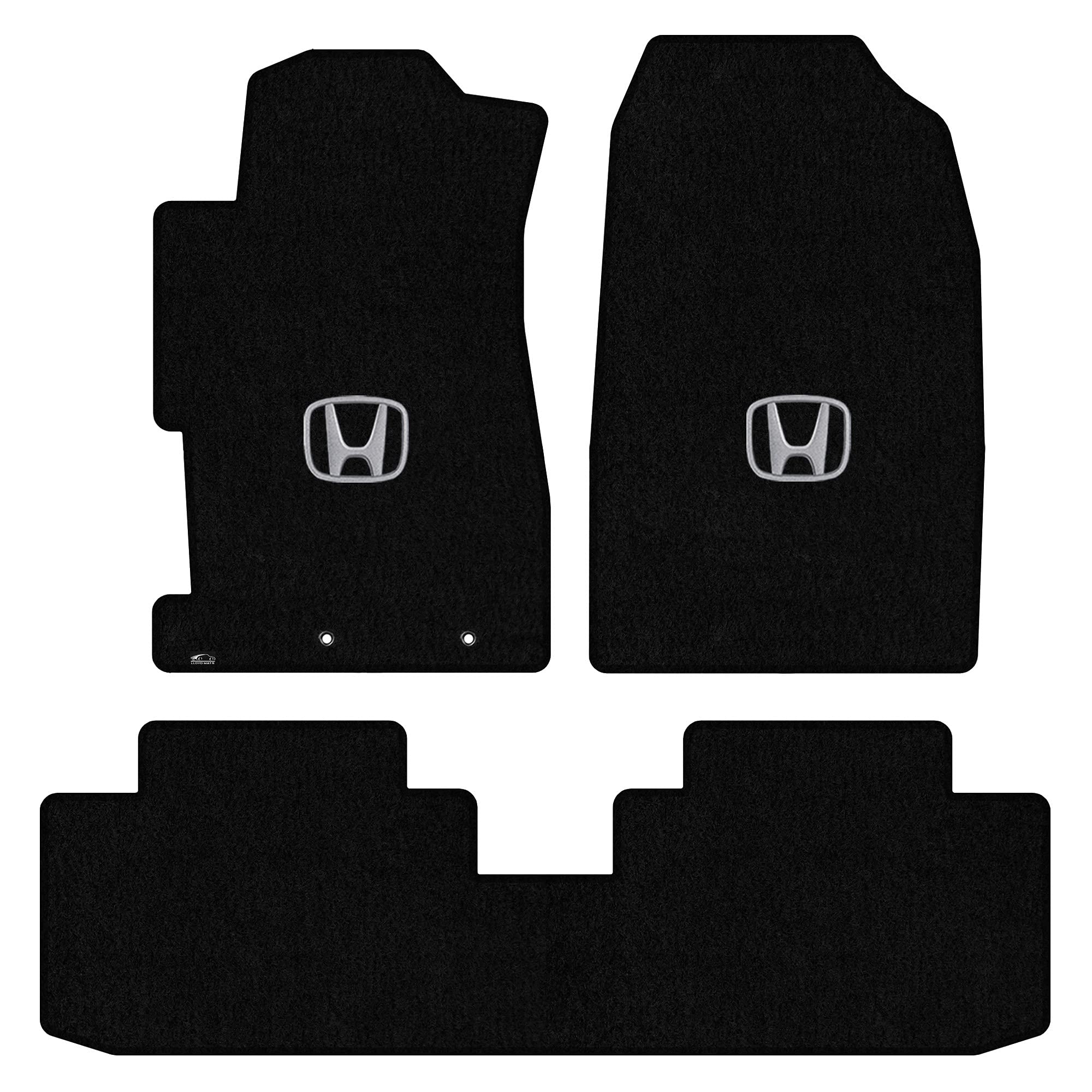 Premium Custom-Fit Carpet Floor Mats for 2001-2005 Honda Civic Coupe (2 Door) - Luxury Car Floor Liners - Silver H Black 3-Piece Set (Front & Rear) - Perfect for All-Weather Protection & Interior Upgrade