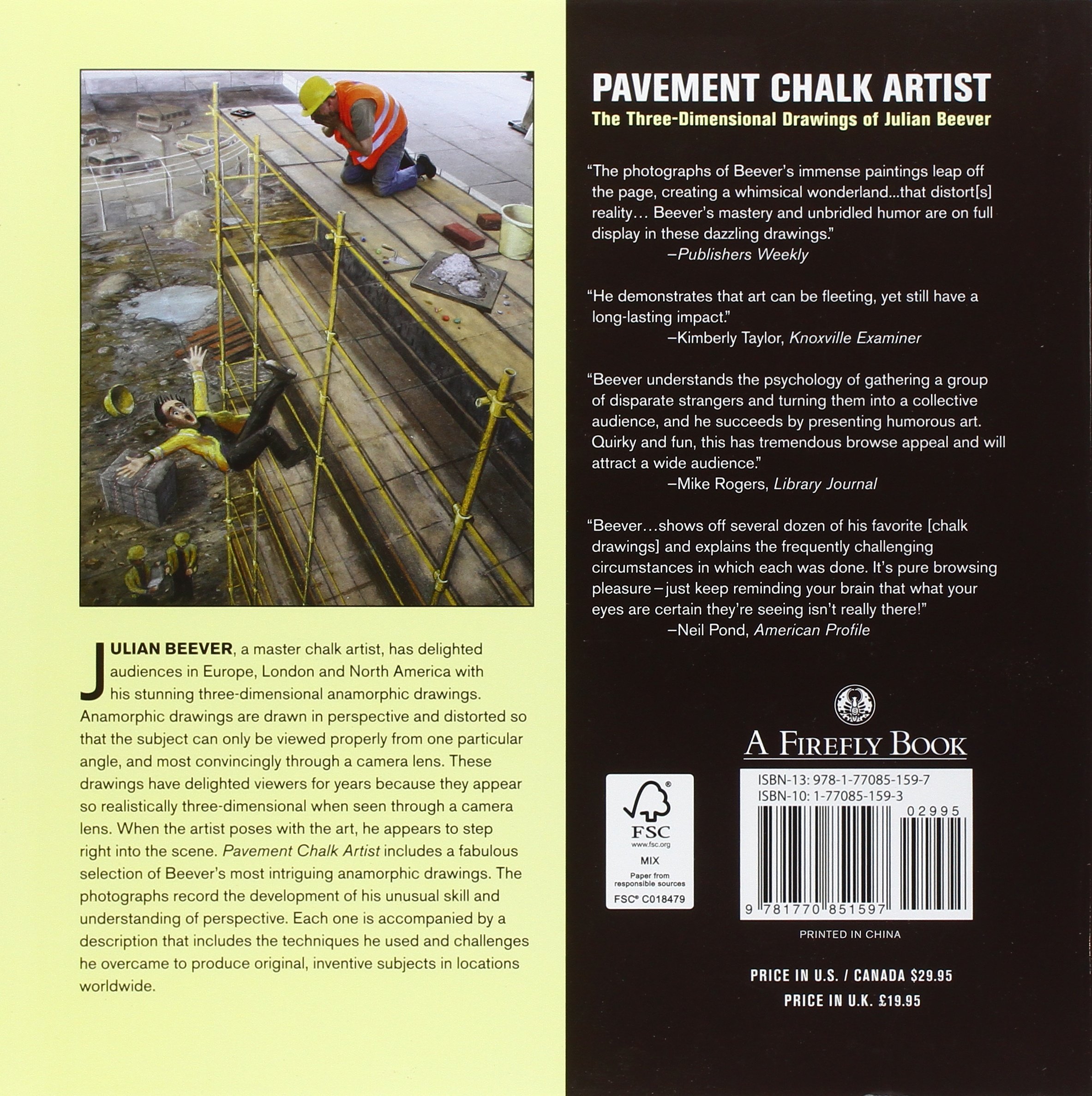 Julian Beever 3D Pavement Chalk Art Book - Stunning Optical Illusion Street Drawings for Artists & Fans - Perfect for Urban Art Inspiration & Home Decor