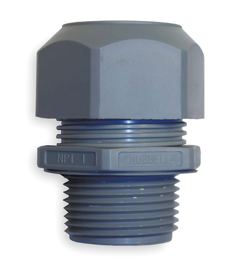 SECP13GA - Nylon 6.6 Straight Cord Grip Connector, PG13.5 Thread, Gray - Ideal for Electrical Wiring, Cable Management & Industrial Applications