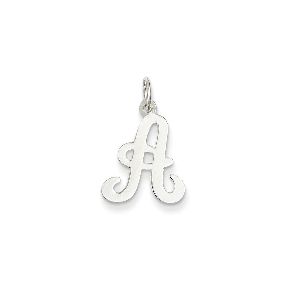 14K White Gold Initial Letter 