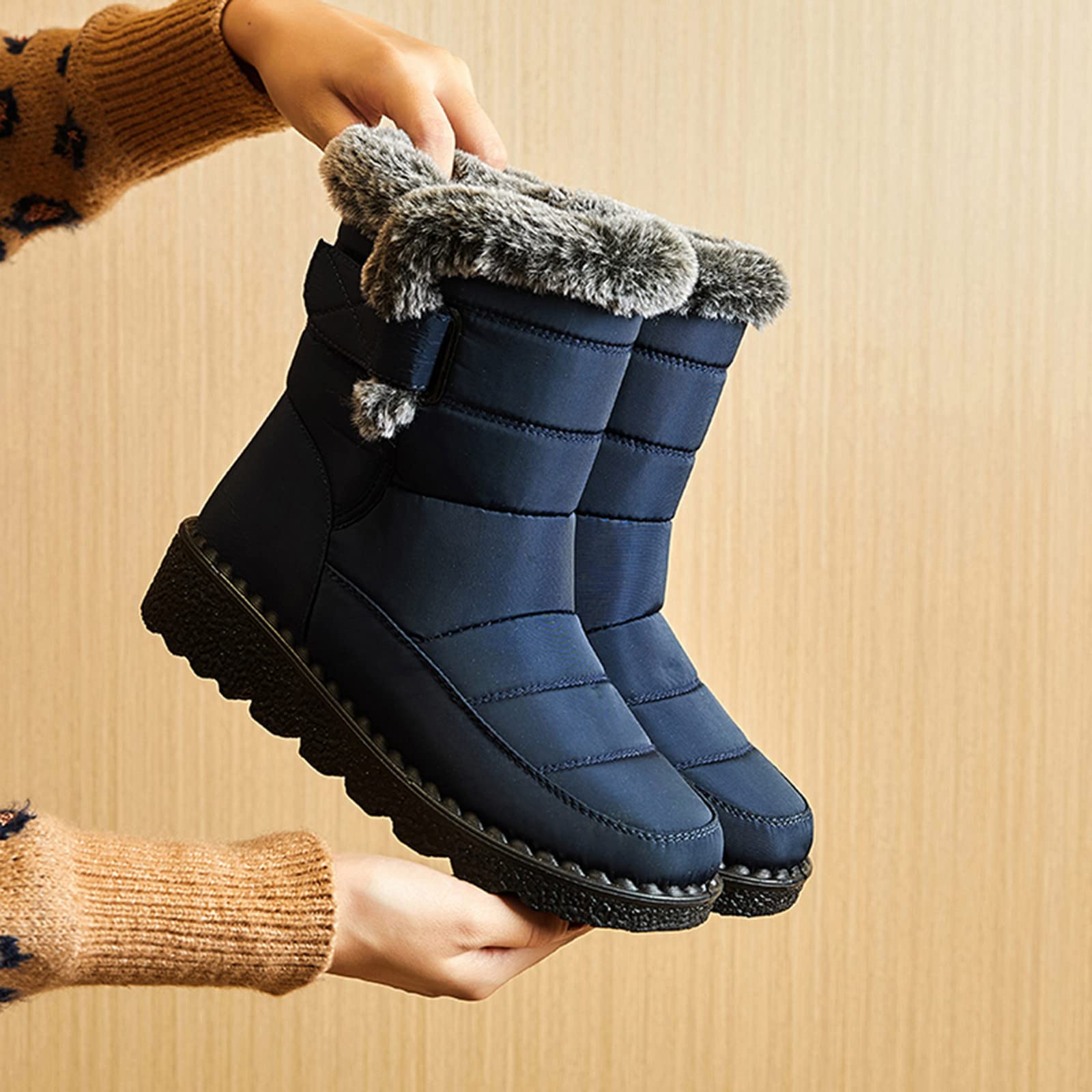 ZHOXINGB Women's Ankle Boots - Cute Black Booties with Zip Up, House Slippers, Trail Sneakers & Beach Boots for Wide Calf & Knee High - Perfect for Indoor Comfort, Outdoor Walking & Casual Fashion
