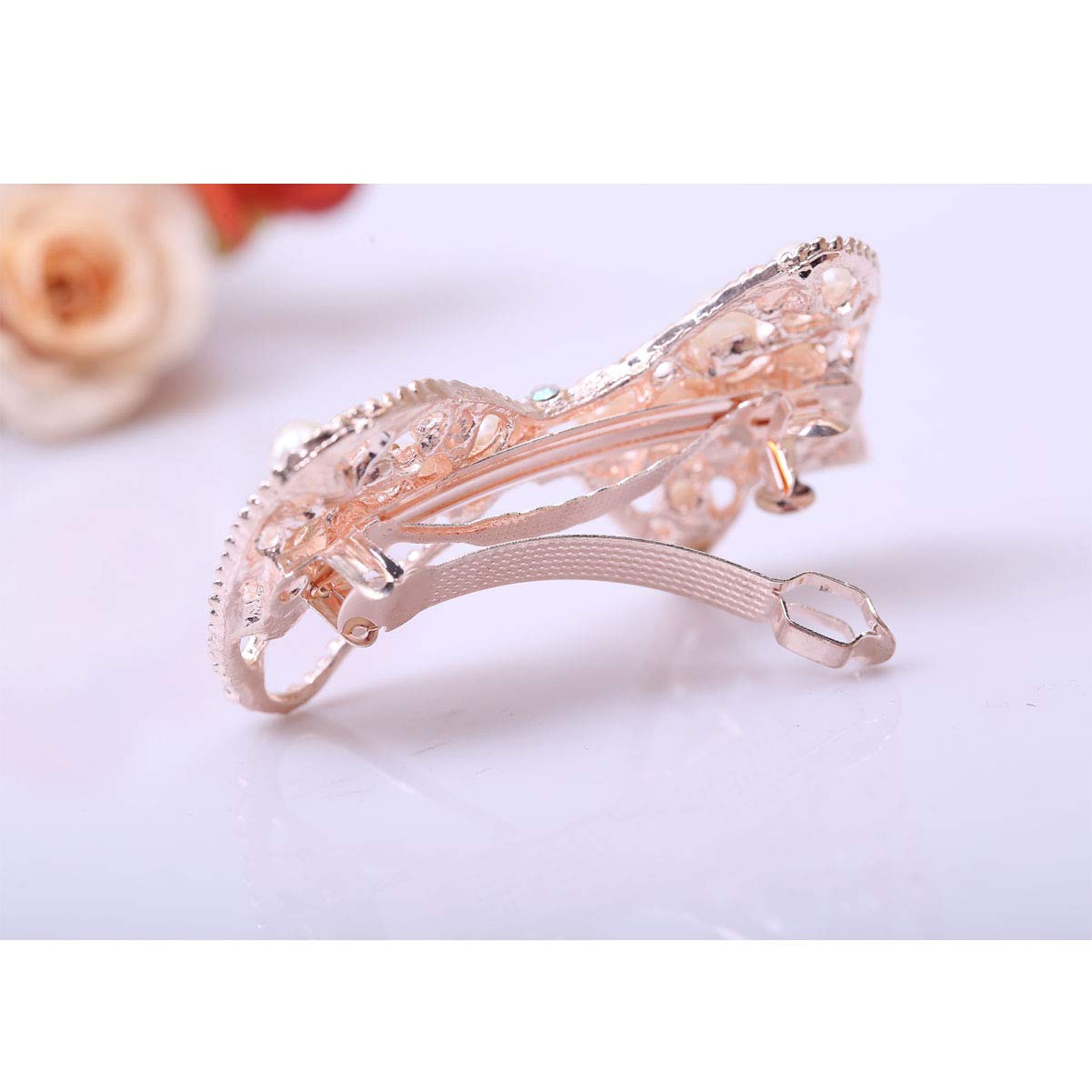 3 Pcs Elegant Imitation Pearl Hair Clips with Rhinestone Butterfly & Bow Design - Shiny Crystal Hairpins for Women, Girls - Perfect for Weddings, Parties & Daily Fashion Accessories