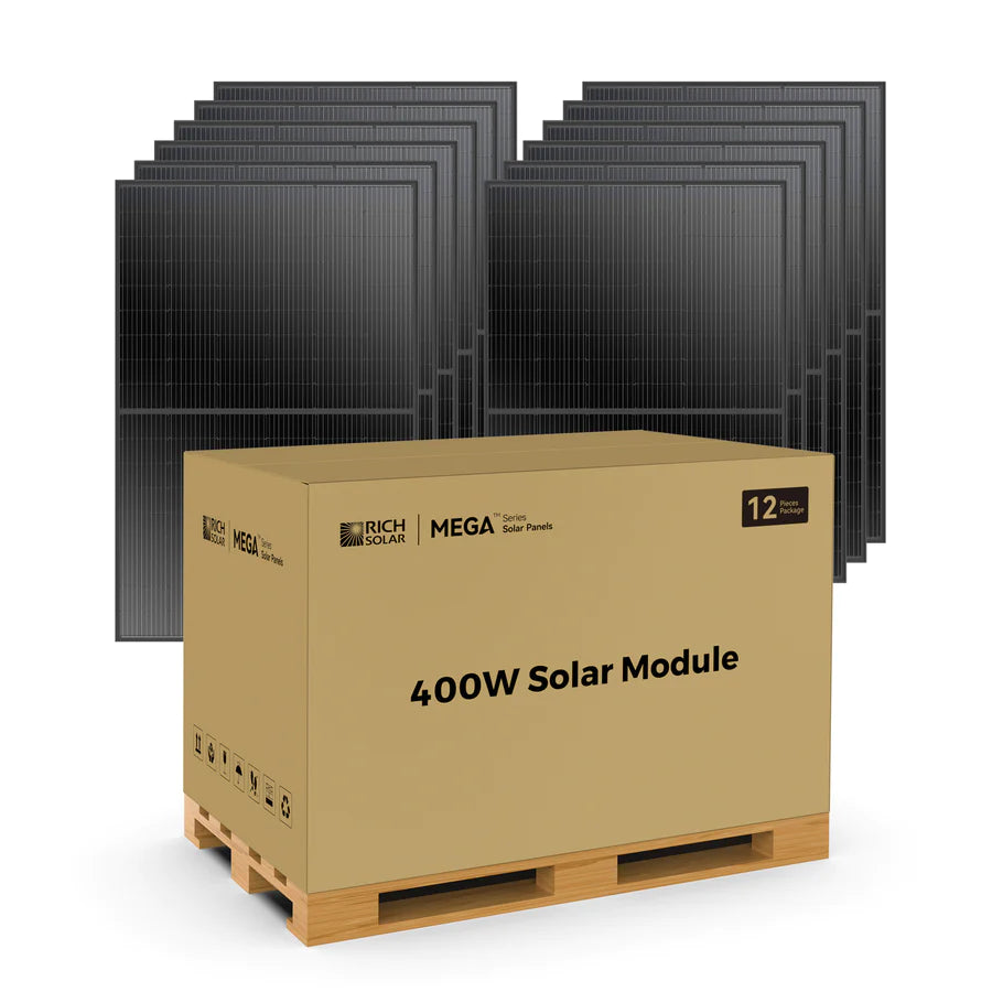 Rich Solar MEGA 400 Watt Monocrystalline Solar Panel - High Efficiency Solar Panel for Off-Grid Homes, RVs, Boats & Emergency Power Backup