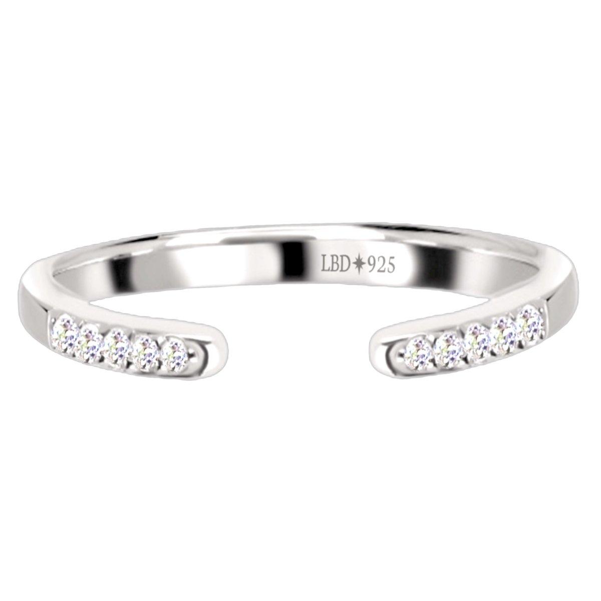 Laihas Luxury White Topaz Eternity Ring - 925 Sterling Silver Wedding Band for Women, Perfect for Anniversary, Engagement & Everyday Elegance