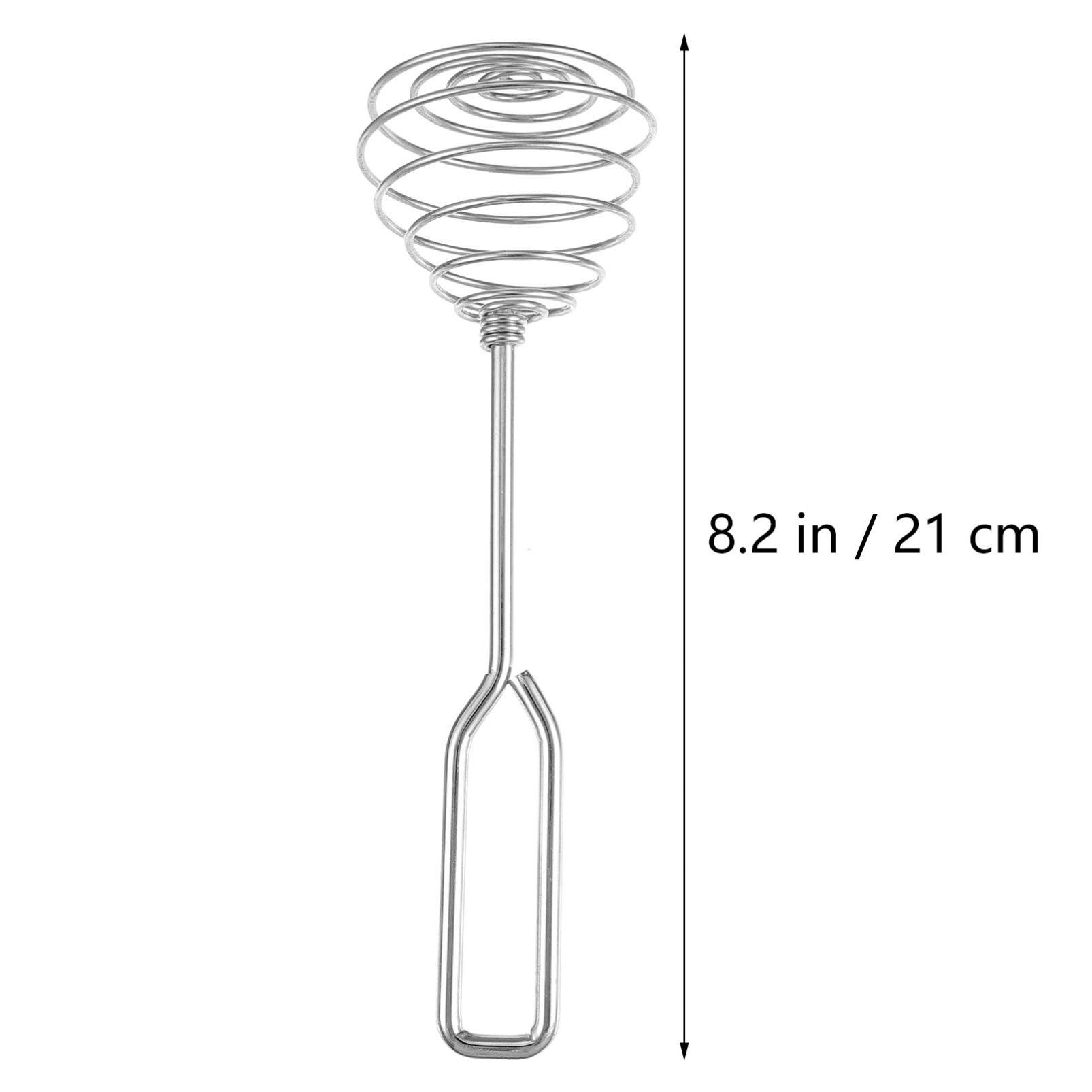 Hemoton 2-Pack Stainless Steel Egg Whisks - Square-Shank Kitchen Stirring Tools for Baking, Cooking & Mixing Eggs, Flour, Cream - Perfect for Home Bakers & Professional Chefs