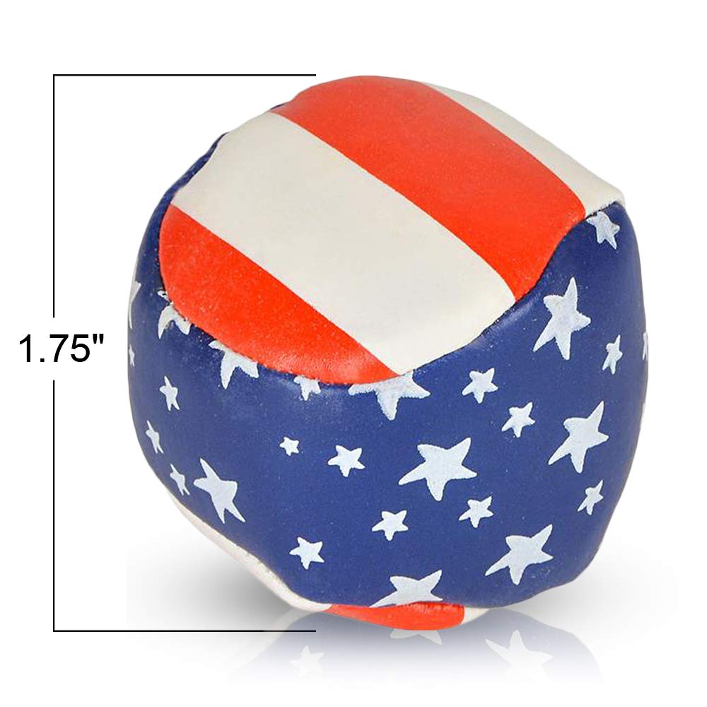 ArtCreativity Patriotic Juggling Balls Set - 3 Soft American Flag Themed Balls for Kids & Adults Beginners - Red White & Blue 4th of July Party Supplies - Perfect for Independence Day Celebrations, Outdoor Games & Circus Skill Practice