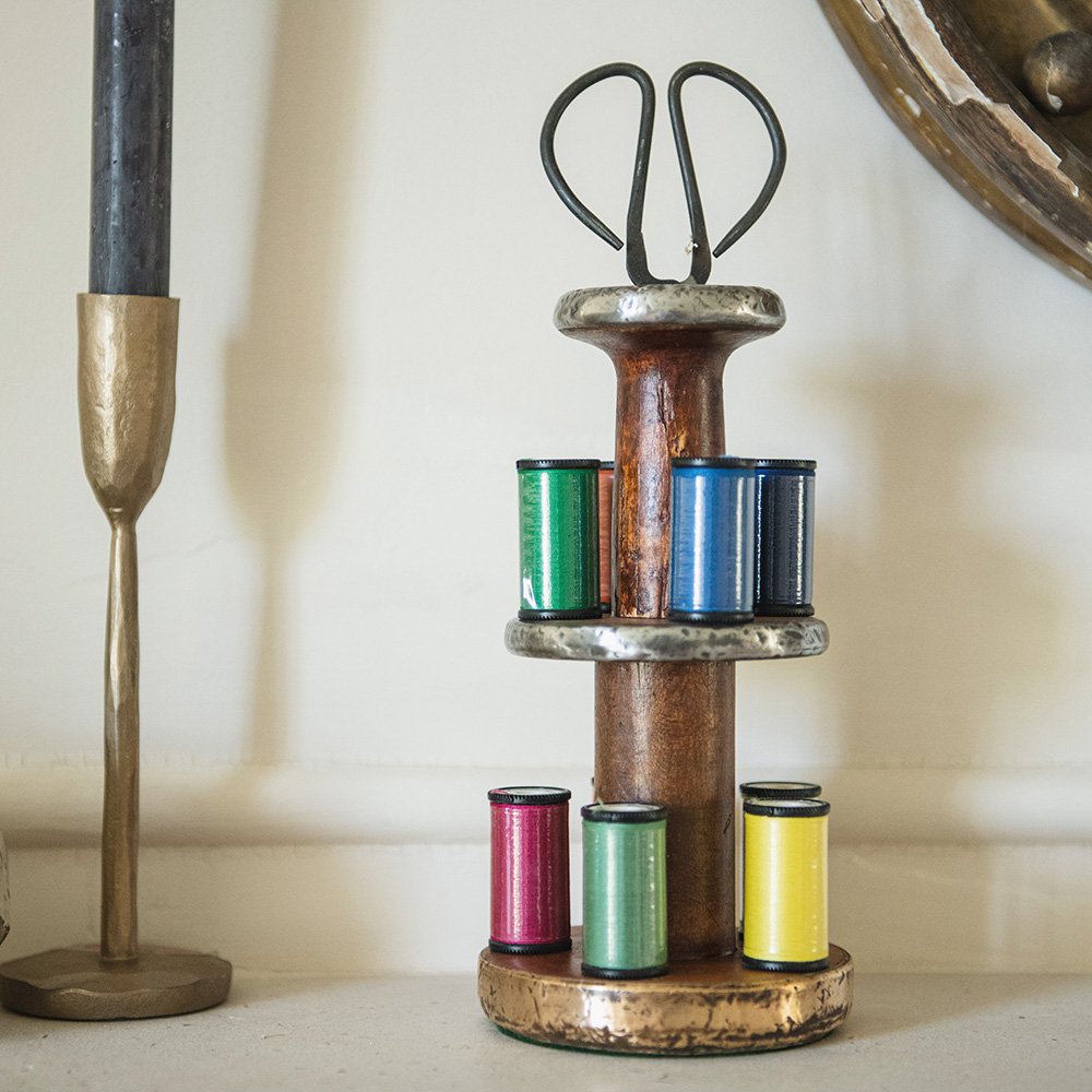 3-Tier Wooden Thread Organizer for Sewing, Knitting & Crafting - Perfect for Spool Storage & Needlework Organization