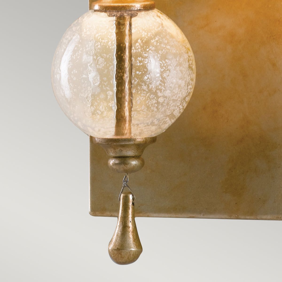 Argento 1Lt Wall Light with Oxidized Silver Leaf Finish - Elegant Indoor & Outdoor Lighting for Living Room, Bedroom, or Patio