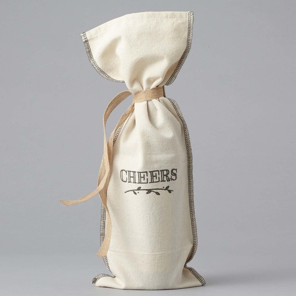 Enesco You.Me.Us Set of 2 Insulated Wine Bags - Perfect for Gifts, Parties & Picnics - Reusable Thermal Wine Carrier for Chilling Bottles