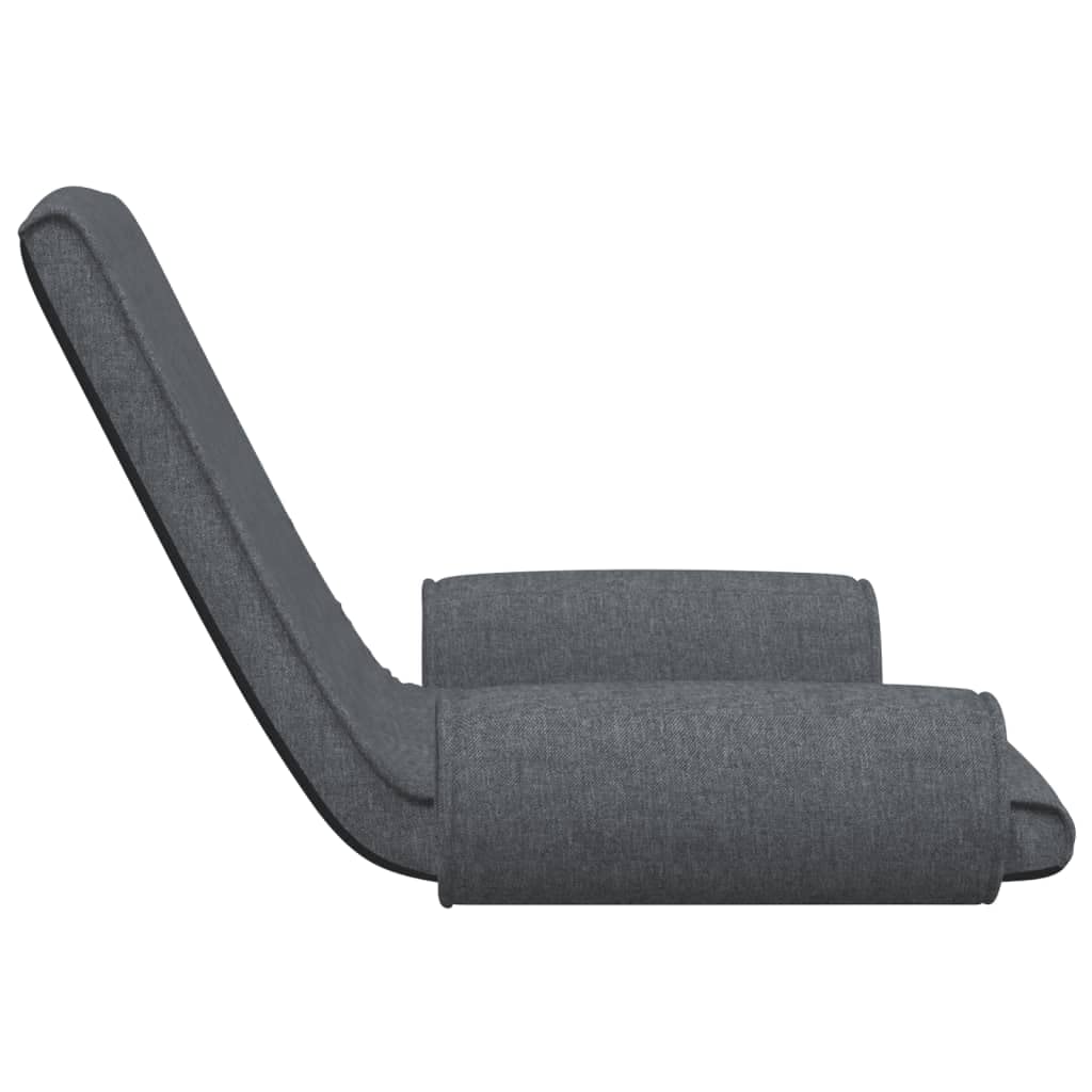 **CHARMMA Folding Floor Chair with Back Support - Padded Sleeper Sofa Bed, Recliner, Gaming & Meditation Chair for Adults - Soft Fabric, Armrests, Gray - Perfect for Living Room, Bedroom & Game Room**