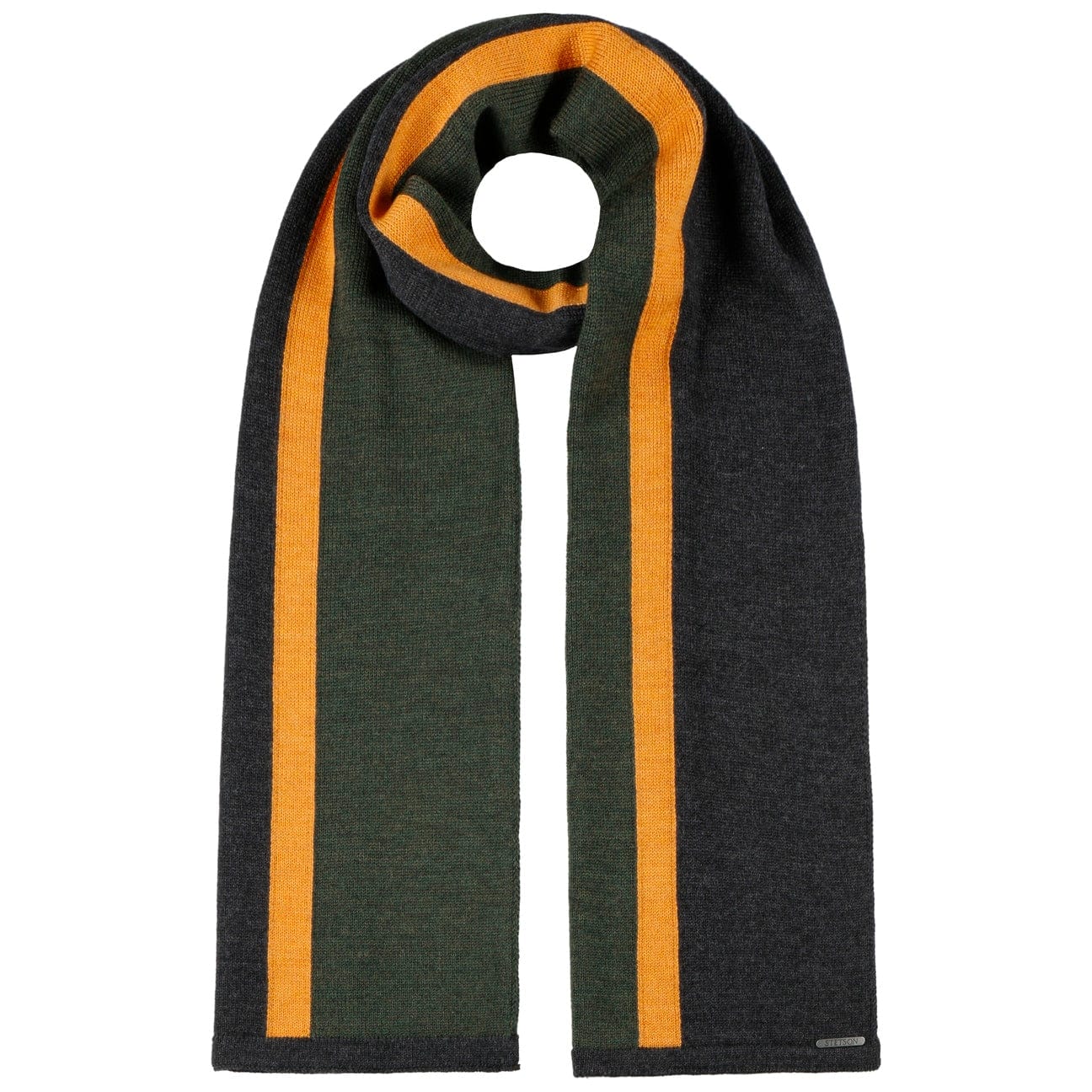 Stetson Merino Stripes Wool Scarf - Soft & Warm Winter Accessory for Men & Women - Perfect for Cold Weather, Outdoor Activities & Fashion