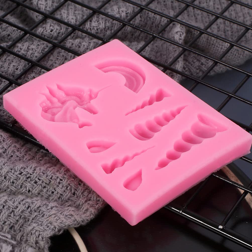 ARTIBETTER 5-Piece Unicorn Silicone Mold Set - 3D Unicorn Horn, Ears & Eyelash Cake Toppers for Fondant, Cupcake & Chocolate Decorations - Perfect for Birthday Parties, Baby Showers & DIY Baking Projects