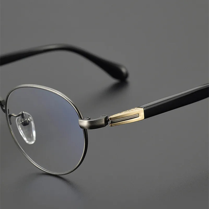 Stylish Aimee Unisex Full Rim Oval Round Titanium Acetate Eyeglasses Frame 11144 - Perfect for Reading, Work & Fashion Accessories