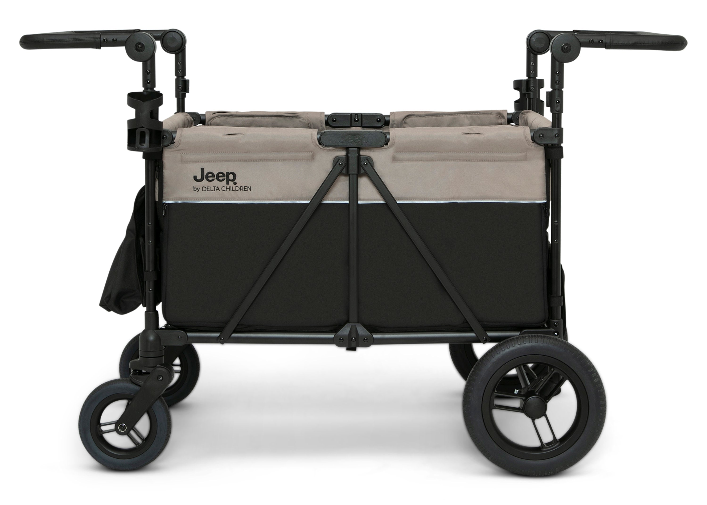 Gladiator 4 Seater Stroller Wagon for Kids - Heavy Duty All-Terrain Push Wagon with Canopy & Storage | Perfect for Beach, Park, Zoo & Family Outings