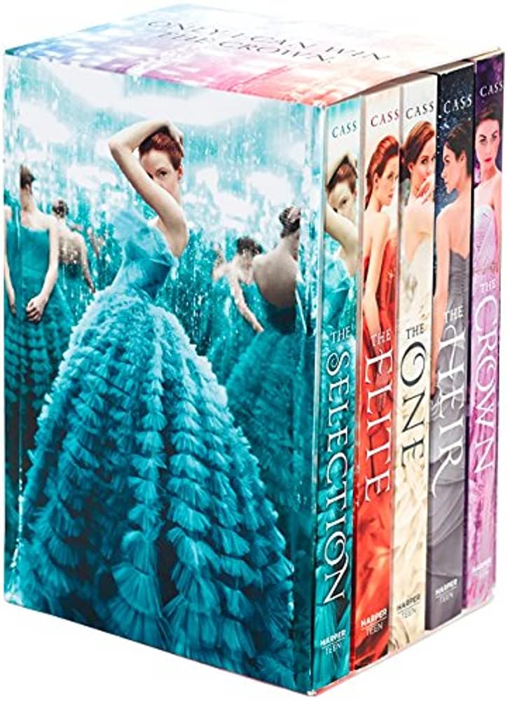The Selection 5-Book Complete Series Box Set by Kiera Cass | Paperback Edition | Romance Dystopian Novel Collection | Perfect for Book Clubs & YA Fiction Lovers