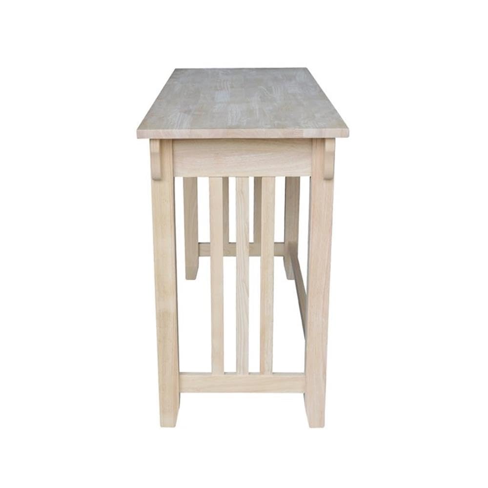 Pemberly Row Mid Century Modern Writing Desk with Drawer - Vintage Home Office Furniture for Small Spaces & Study Rooms
