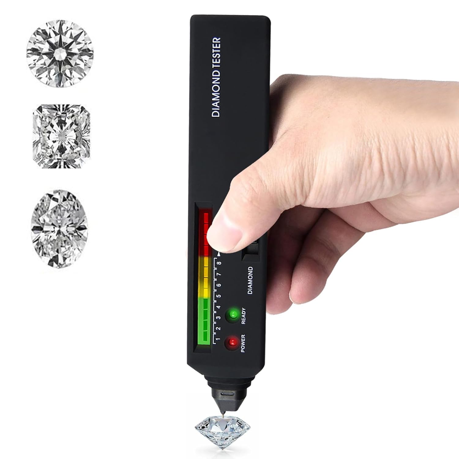 Professional Diamond Tester Pen with UV Light - High Accuracy Gemstone Tester for Real Diamonds & Jewelry | Perfect for Jewelers, Pawn Shops & Gemstone Enthusiasts