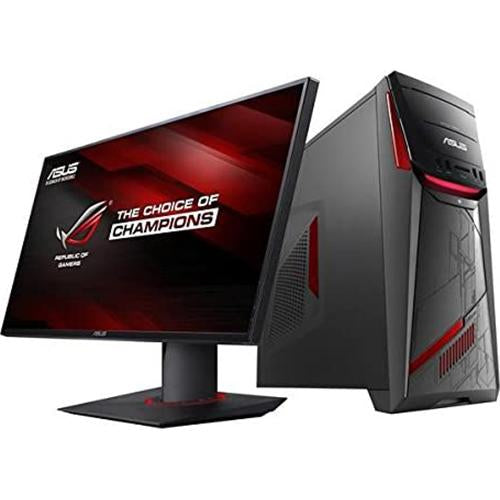 ASUS Gaming PC with Intel i5 Processor - VR Ready, Black/Red Design (Model 90PD01L1 M01780) - Perfect for High-Performance Gaming & Virtual Reality Experiences
