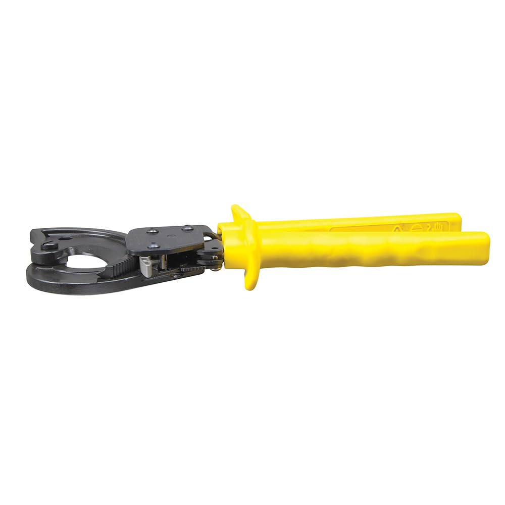 Klein Tools 63607 Ratcheting Cable Cutter - Heavy Duty Wire Cutting Tool for Copper, Aluminum & ACSR Cables | Ideal for Electricians, Contractors & DIY Electrical Projects