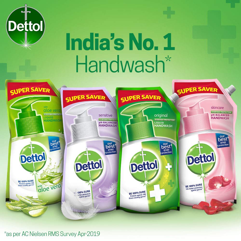 Dettol Original Antibacterial Handwash Liquid Soap Refill 750ml | Kills 99.9% Germs | 10X Better Protection | For Kitchen, Bathroom & Home Hygiene