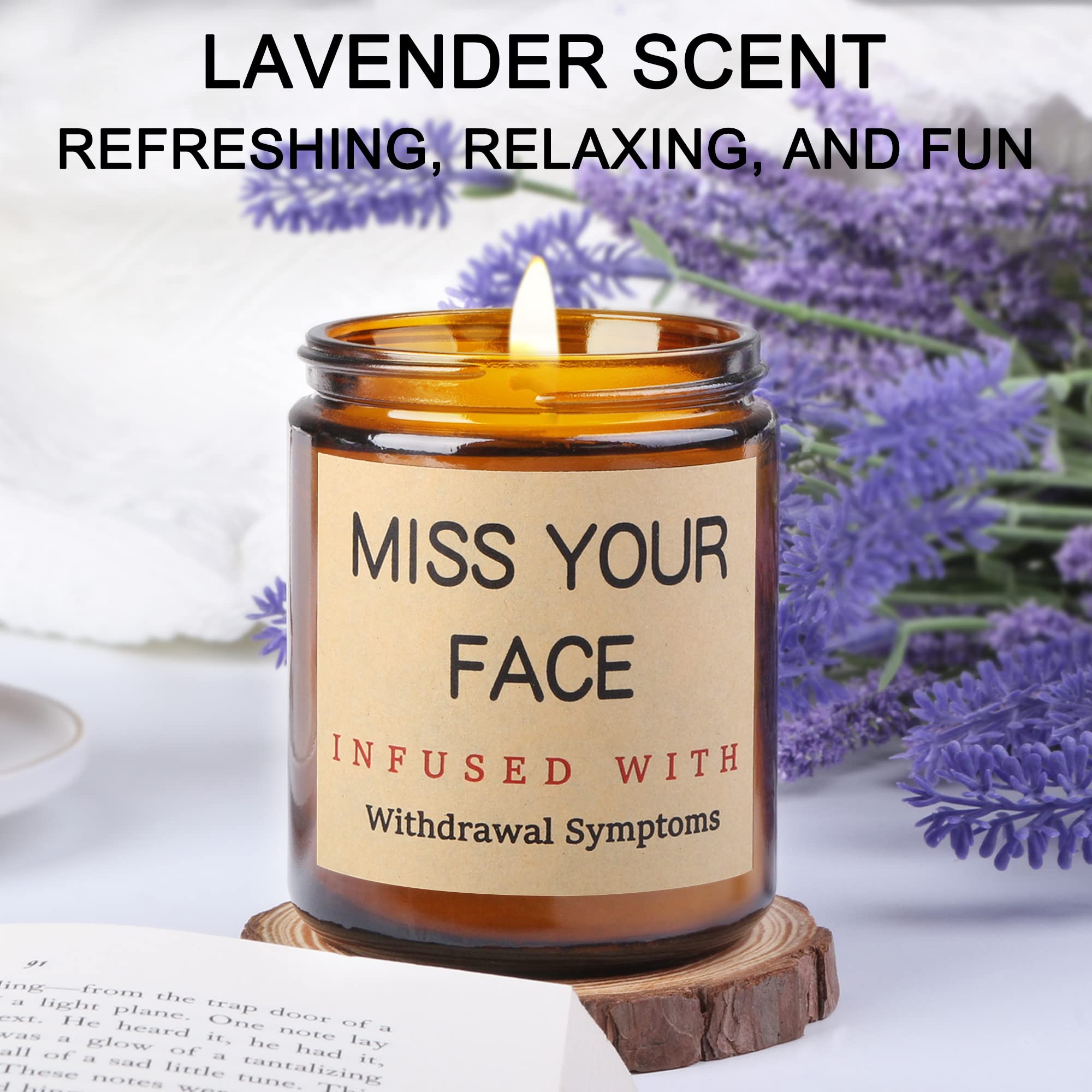 Thoughtful Soy Wax Lavender Scented Candles - Perfect Gifts for Women, Best Friends, Her, Him, Wife, Girlfriend, Boyfriend, Father, Mother, Coworker, Dad from Daughter or Son | Ideal for Relaxation, Home Decor, Spa Nights & Romantic Ambiance