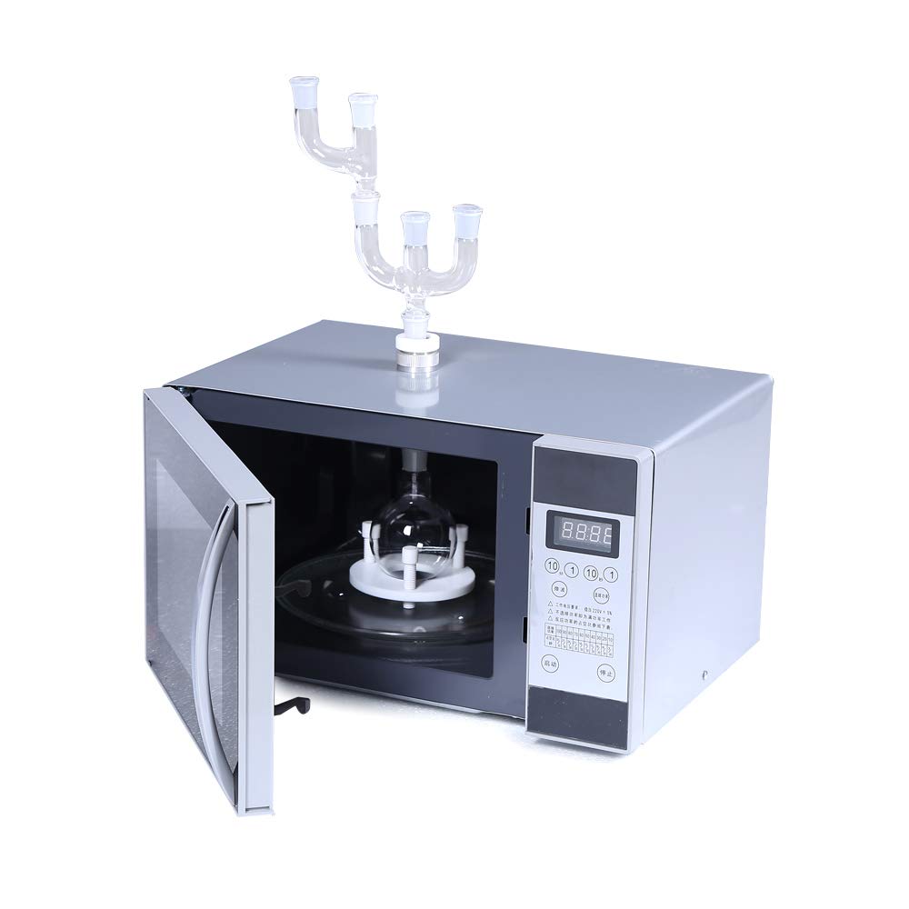 HNZXIB Lab Microwave Reactor WBFY201 - 220V/50Hz Chemical Radiation Oven with Continuous Autoclave Function - Polyester Lacquered Steel for Laboratory Research & Chemical Synthesis