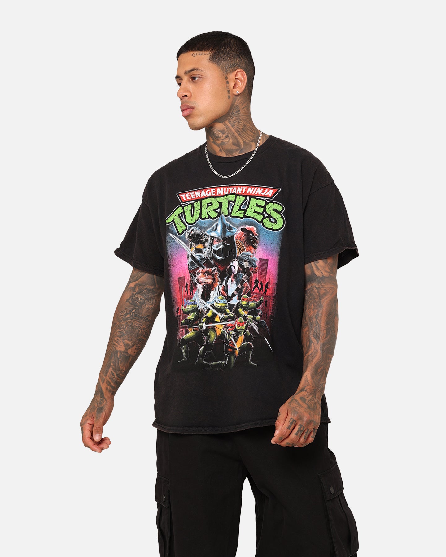 Vintage American Thrift Poster Graphic T-Shirt - Black Wash Distressed Style for Men & Women - Perfect for Casual Wear, Retro Outfits and Thrift Store Fashion