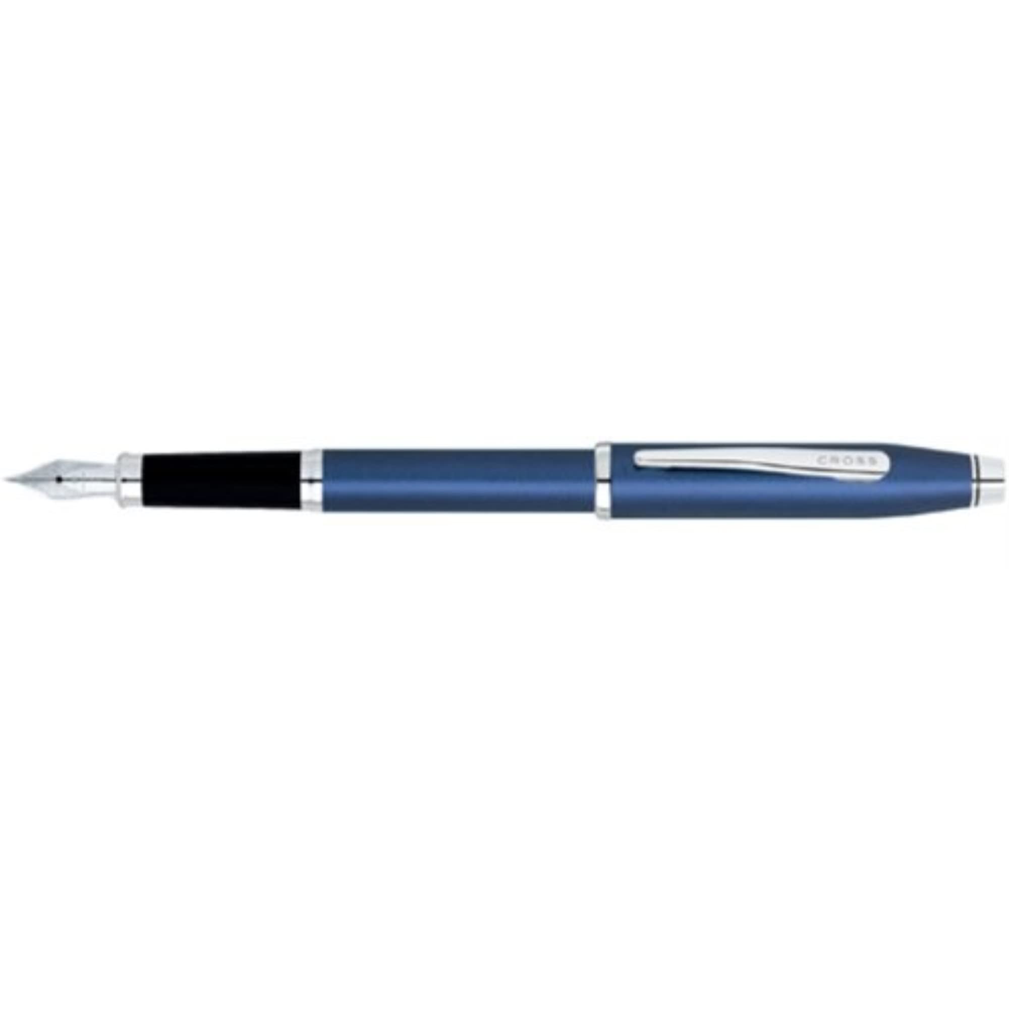 Cross Century II Refillable Fountain Pen with Medium Nib - Royal Blue Ink, Premium Gift Box Included | Perfect for Writing, Journaling, Calligraphy & Professional Office Use